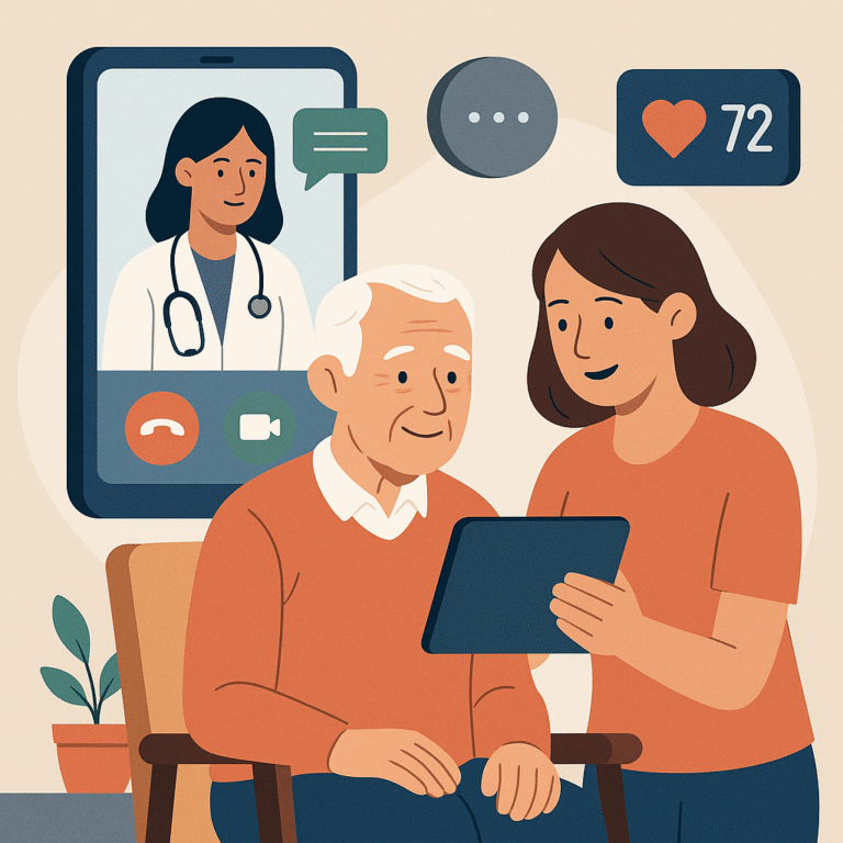 Cómo la tecnología apoya a los cuidadores de personas mayores